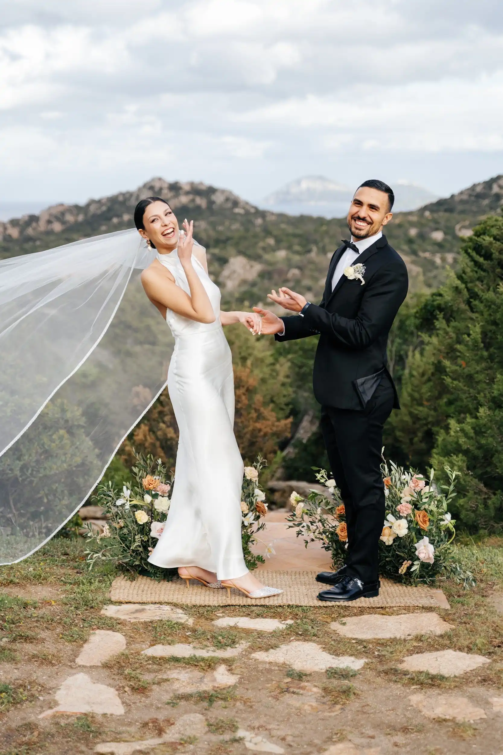 Bride close-up, wedding Costa Smeralda — Fleur Studio