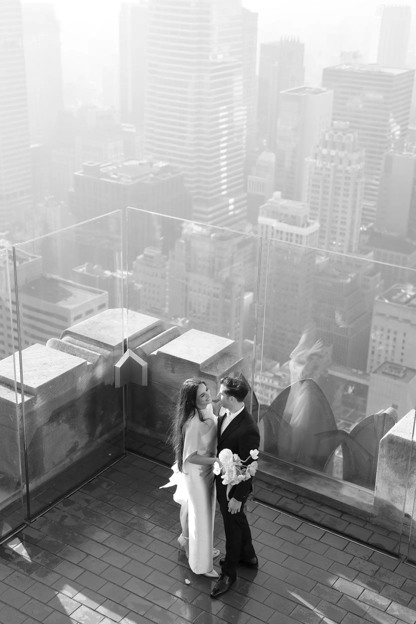 Romantic moment elopement